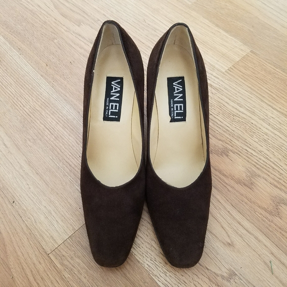 Vaneli Shoes - Chocolate Brown Vaneli Suede Heels
